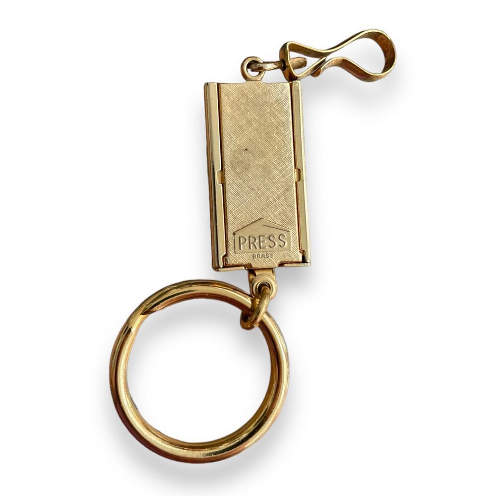 Mickey Mouse Gold Plated Men's Valet Key Ring - With Finger Flick Technology - Picture 2 of 3